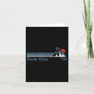 Retro Park City Ski Resort Utah Snowboard Mountain Kaart