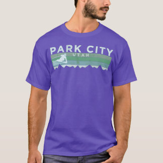 Retro Park City Utah Geschaatste Skisport cadeau T-shirt