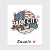  Retro Park City Utah Mountain geschenken Sticker (Vel)