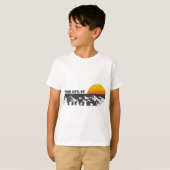 Retro Park City Utah Mountain Sunset Winter T-shirt (Voorkant volledig)