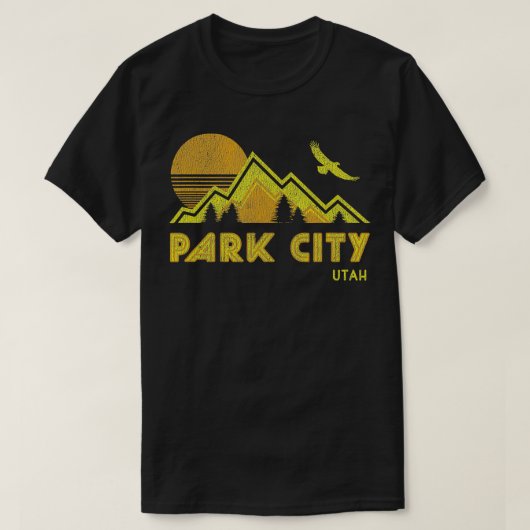Retro Park City Utah noodlijdend thuis T-shirt (Design voorkant)