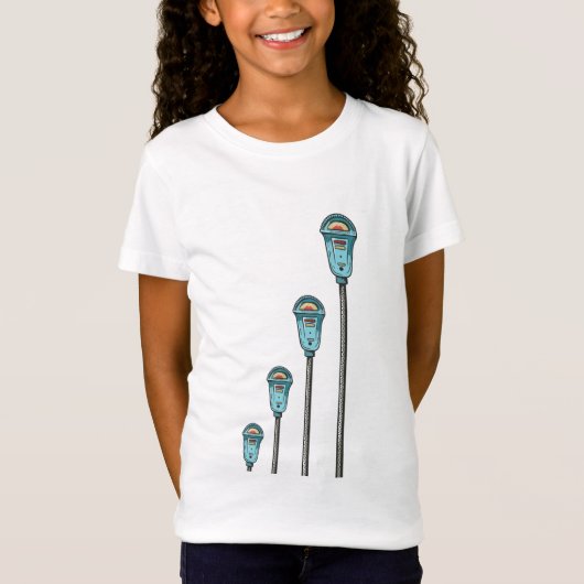 Retro parkeermeter t-shirt (Voorkant)