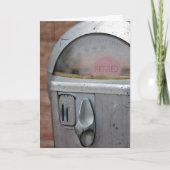 Retro parkeermeter van de pensionering kaart (Voorkant)