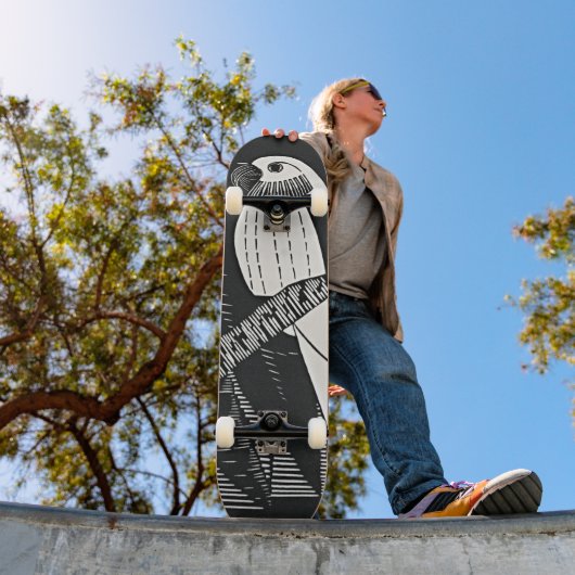 Retro Parkieten - Zwart & Wit Skateboard (Buiten 1)