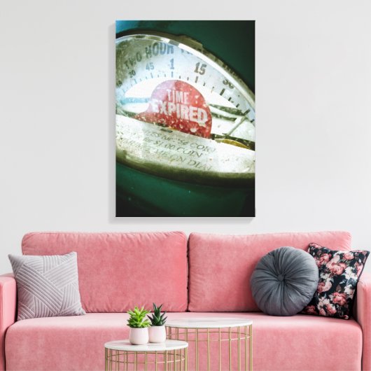 Retro Parking Meter 02 Stretched Canvas Afdrukken (Insitu (Woonkamer))