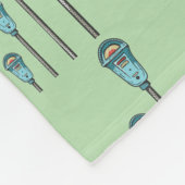 Retro parking meter fleece deken (Hoek)