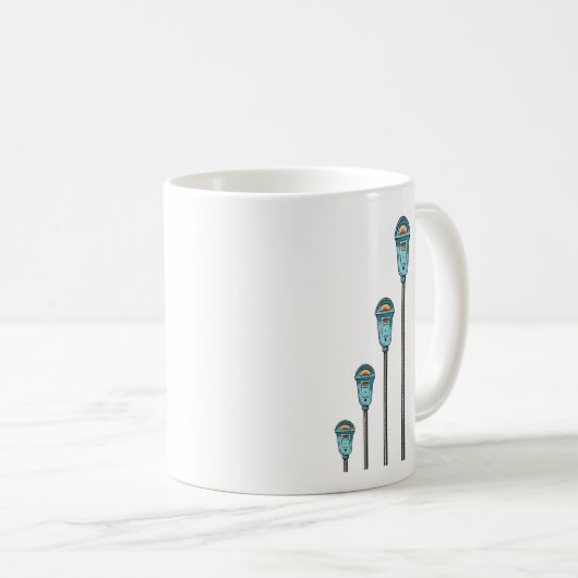 Retro parking meter koffiemok (Voorkant rechts)