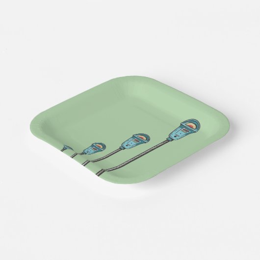 Retro parking meter papieren bordje (Gebogen)