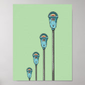 Retro parking meter poster (Voorkant)