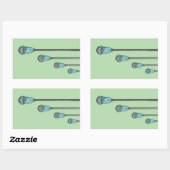 Retro parking meter rechthoekige sticker (Vel)