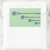 Retro parking meter rechthoekige sticker (Tas)