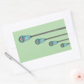 Retro parking meter rechthoekige sticker (Envelop)