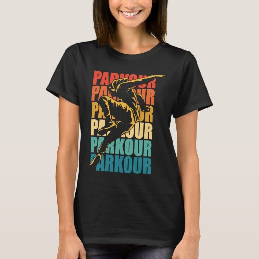 Retro Parkour Free Running Parkour T-shirt (Voorkant)