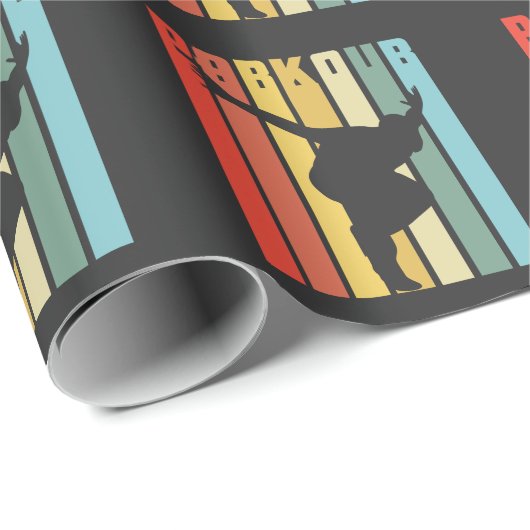 Retro Parkour Gift City Free Runner Jump Cadeaupapier (Rol Hoek)