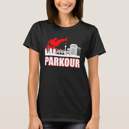 Retro Parkour Sport Climbing Bouldering Parkour T-shirt (Voorkant)