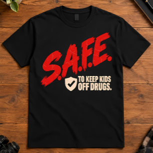 Retro Parodie S.A.F.E. Om Kinderen Weg Te Houden V T-shirt