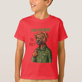 Retro Parody Dog – You Talkin’ to Me? T-shirt