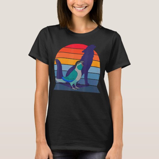 Retro Parrot I Howling Wolf I schildert Turquoise T-shirt (Voorkant)