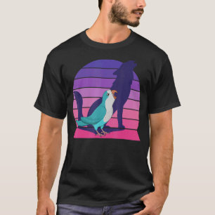 Retro Parrot I Howling Wolf I Screaming Blue Monk T-shirt