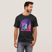 Retro Parrot I Howling Wolf I Screaming Blue Monk T-shirt (Voorkant volledig)