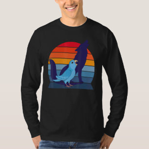 Retro Parrot I Howling Wolf I Screaming Blue Parro T-shirt