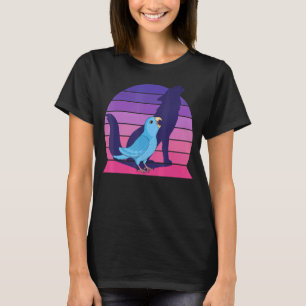Retro Parrot I Howling Wolf I Screaming Blue Parro T-shirt