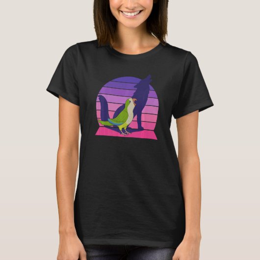 Retro Parrot I Howling Wolf I Screaming Green Monk T-shirt (Voorkant)