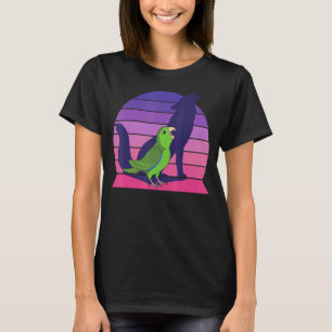 Retro Parrot I Howling Wolf I Screaming Green Parr T-shirt