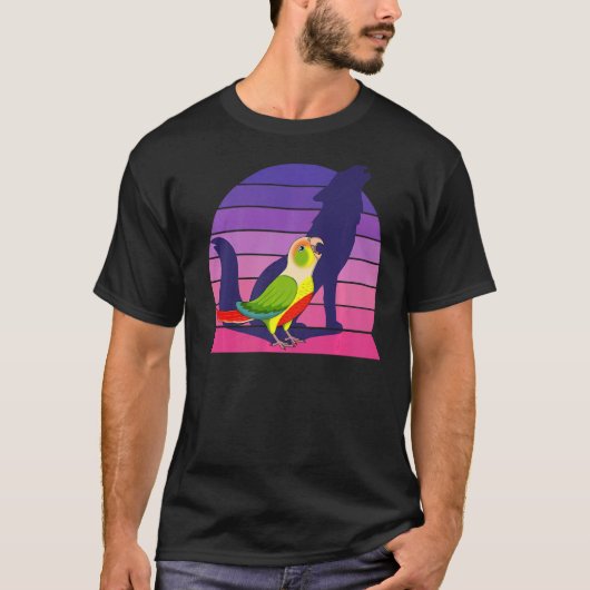 Retro Parrot I Howling Wolf I Screaming Pineappel T-shirt (Voorkant)