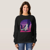 Retro Parrot I Howling Wolf I Screaming White Budg Trui (Voorkant volledig)