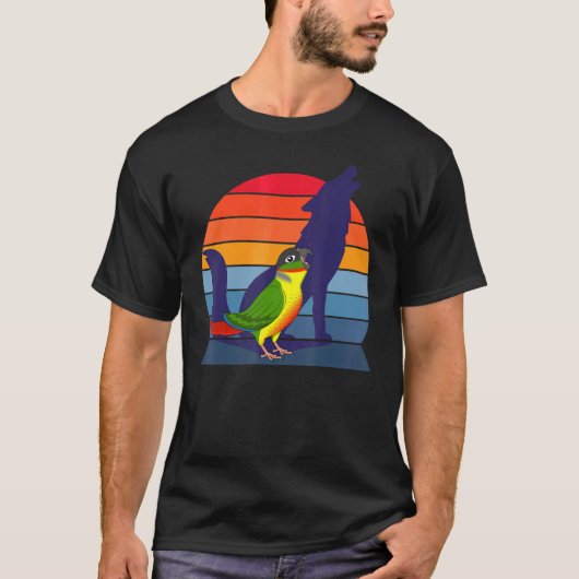 Retro Parrot I Howling Wolf I Screaming Yellow sid T-shirt (Voorkant)