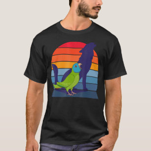 Retro Parrot I Howling Wolf I Screening Blue crown T-shirt