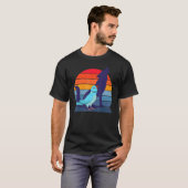 Retro Parrot I Howling Wolf I Screening Blue India T-shirt (Voorkant volledig)