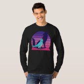 Retro Parrot I Howling Wolf I Screening Blue India T-shirt (Voorkant volledig)