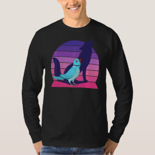 Retro Parrot I Howling Wolf I Screening Blue India T-shirt