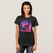 Retro Parrot I Howling Wolf I Screening Green wing T-shirt (Voorkant volledig)