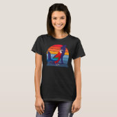 Retro Parrot I Howling Wolf I Screening Green wing T-shirt (Voorkant volledig)