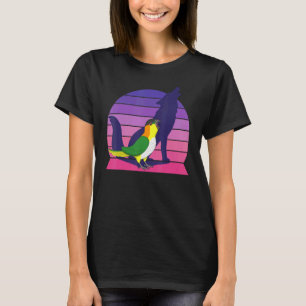 Retro Parrot I Howling Wolf I Screeningt Black hea T-shirt