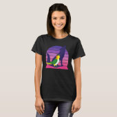 Retro Parrot I Howling Wolf I Screeningt Black hea T-shirt (Voorkant volledig)