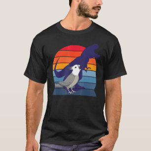 Retro Parrot I Tyrannosaurus Rex I Screaming Grey T-shirt