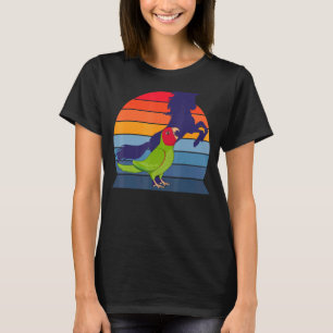 Retro Parrot I Unicorn I schildert Red Mask Conu T-shirt