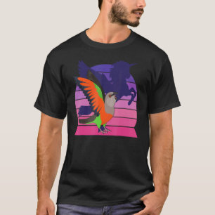 Retro Parrot I Wing Unicorn I Screaming Red Bell T-shirt