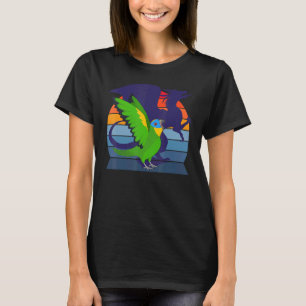 Retro Parrot I Winged Dragon I Oranje winged Amazo T-shirt