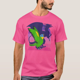 Retro Parrot I Winged Dragon I Oranje winged Amazo T-shirt