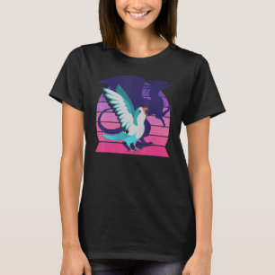 Retro Parrot I Winged Dragon I Screaming Blue Quak T-shirt