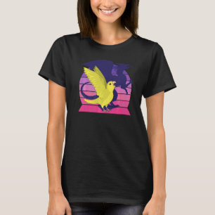 Retro Parrot I Winged Dragon I Screaming Yellow Pa T-shirt