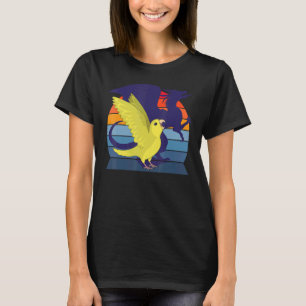 Retro Parrot I Winged Dragon I Screaming Yellow Pa T-shirt