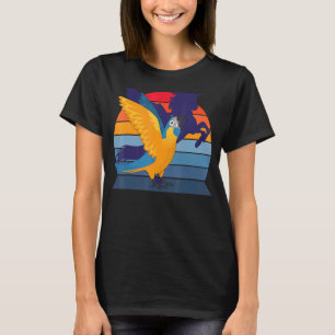 Retro Parrot I Winged Unicorn I Blue thromboe T-shirt