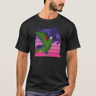 Retro Parrot I Winged Unicorn I Hahn's Macaw 1 T-shirt