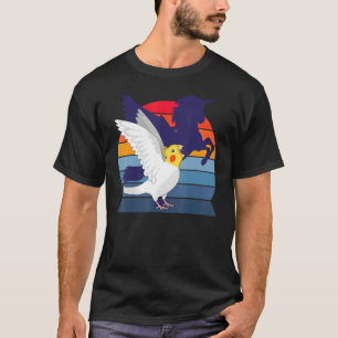Retro Parrot I Winged Unicorn I Screaming Lutino C T-shirt